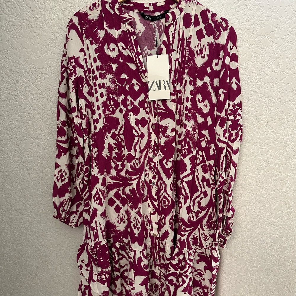 Zara long sleeve abstract Dress